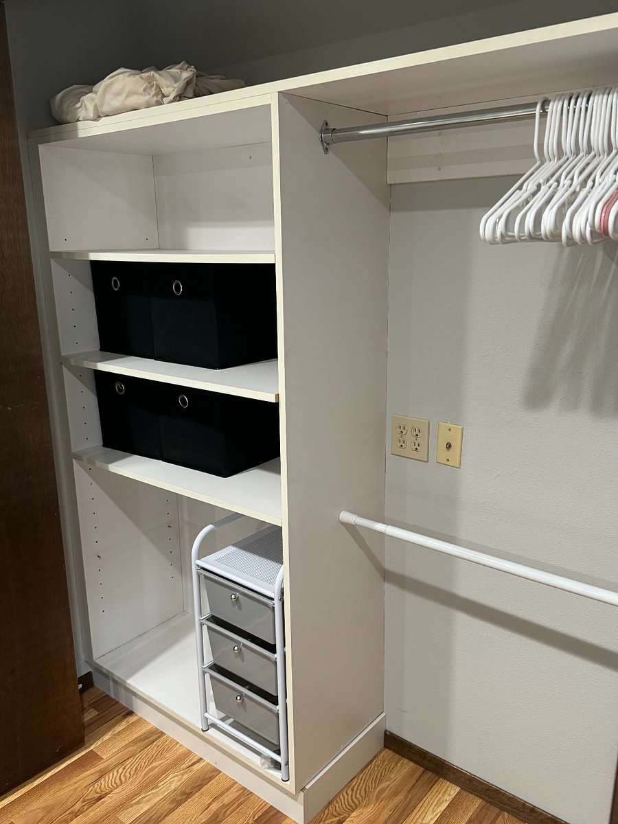 Lots of storage in bedroom
