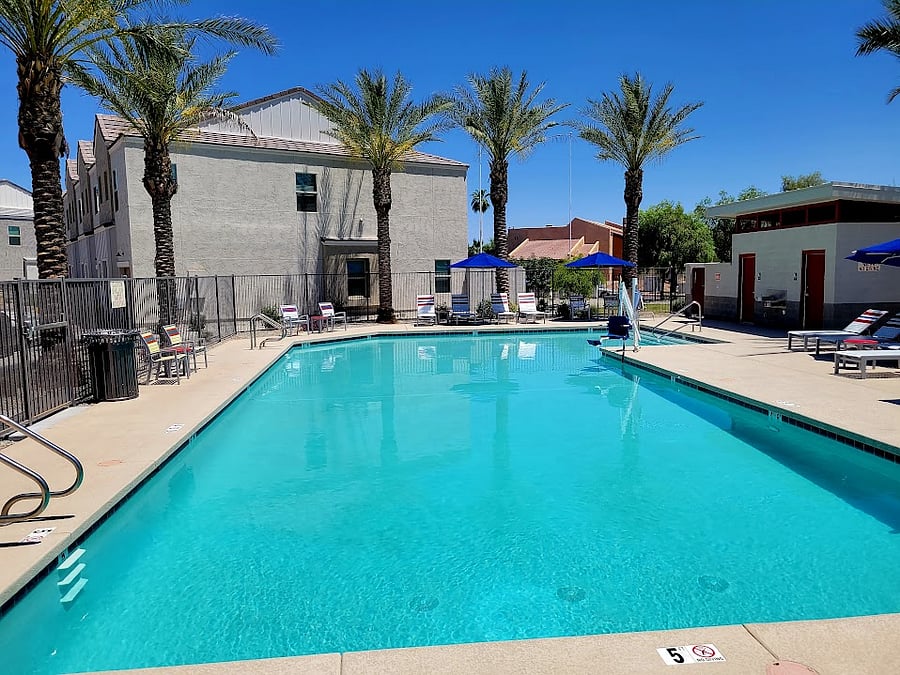 The pool is steps away :)