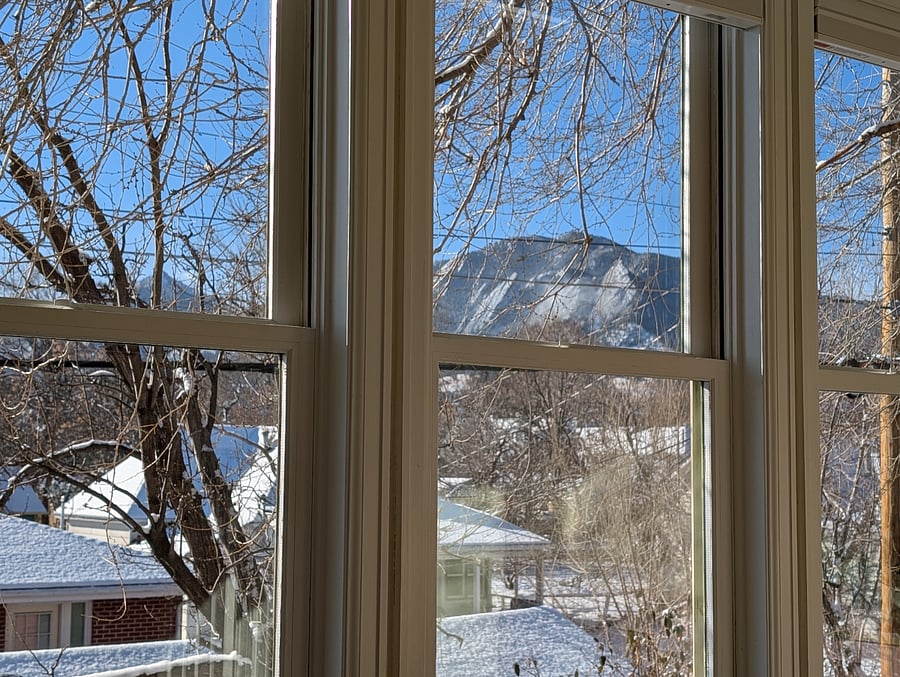 Winter view of Flatirons