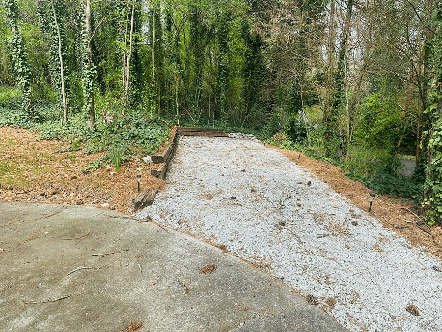 Your parking pad - this space fits two cars and is attached to the driveway! 