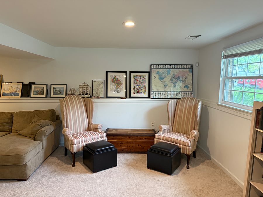 Downstairs additional common area space