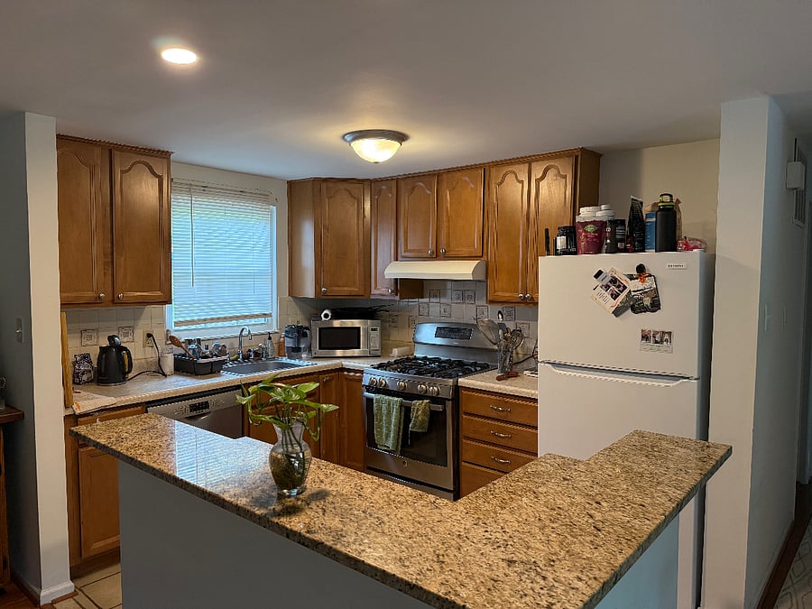 Upstairs, shared kitchen