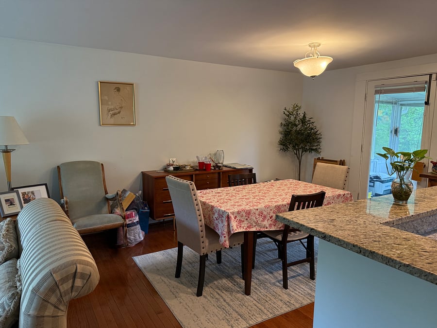 Upstairs, dining room