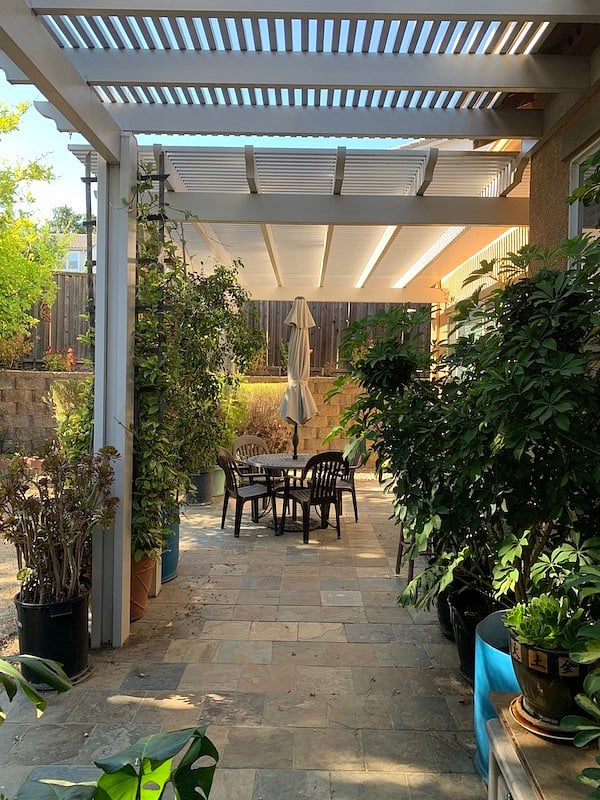 Back patio sitting area