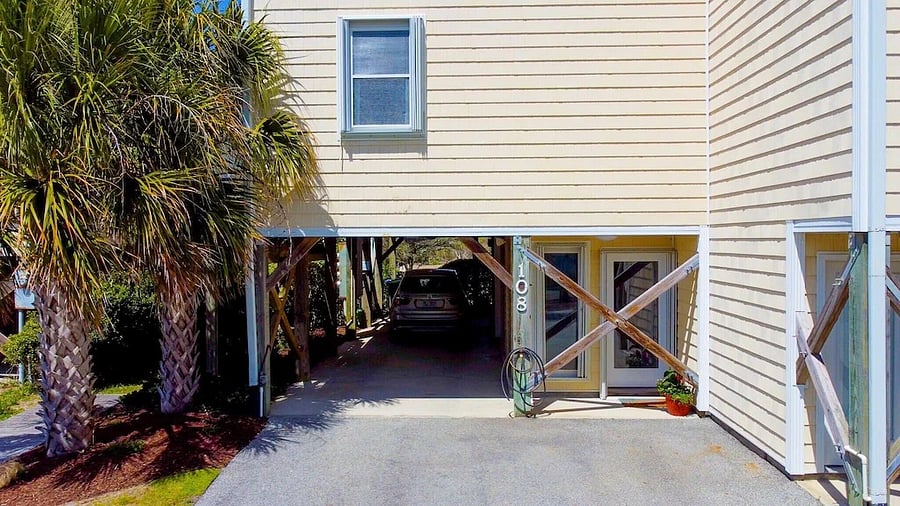 Front door & carport
