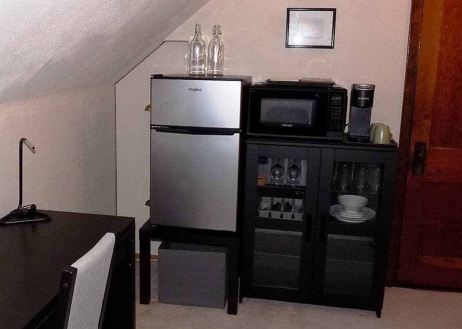 Second Floor (Mini Fridge, Microwave, Keurig Coffee Maker, dishes)