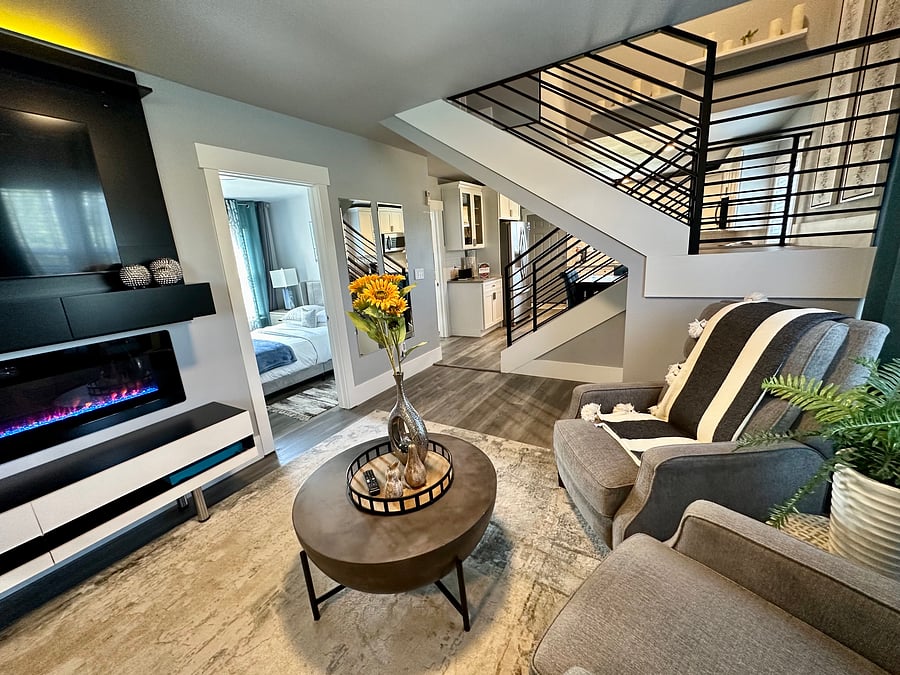 Living Room Tv and Fire Place