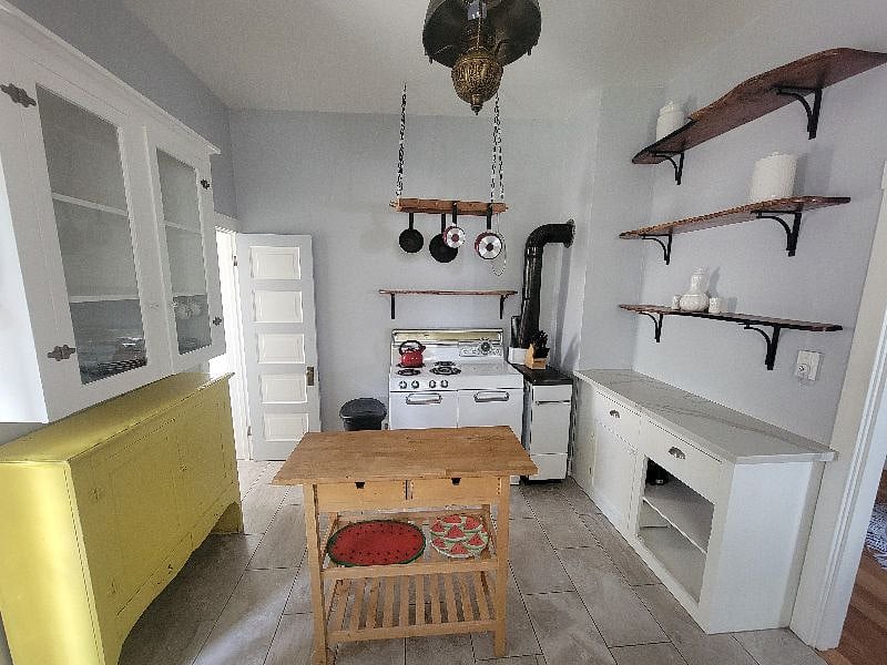 Kitchen with plenty of storage space.