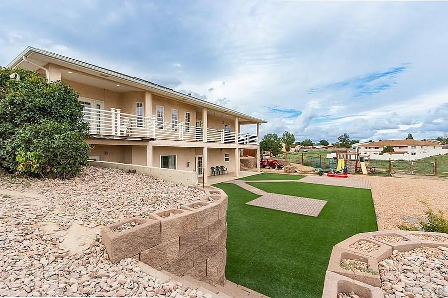 Expansive backyard.