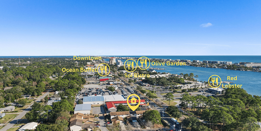 Lots of restaurants nearby. Downtown FWB just 2 miles away.
