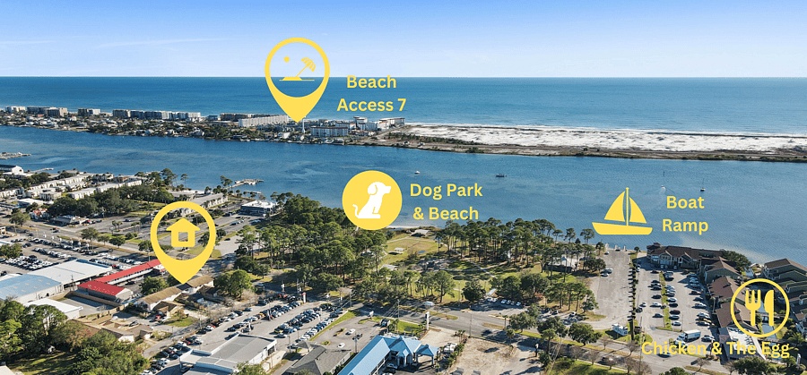 Liza Jackson Park, including dog park, dog beach and boat ramp right across the street.