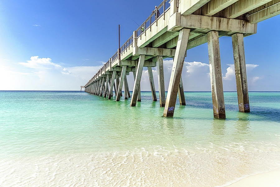 The water is clear