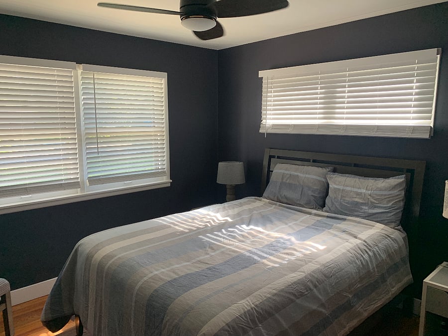 Both beds have new mattresses and bedding.