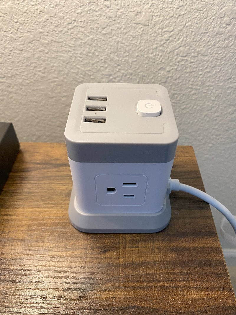 Each room has a charging cube