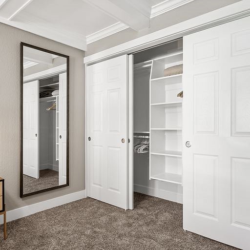 Bedroom 1 large closet with custom organizer