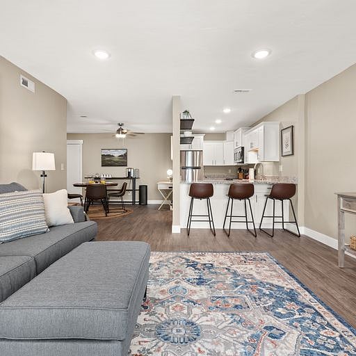 All new kitchen, modern touches, and plenty of seating