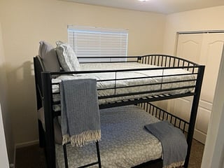 bedroom #3 with full bunk beds