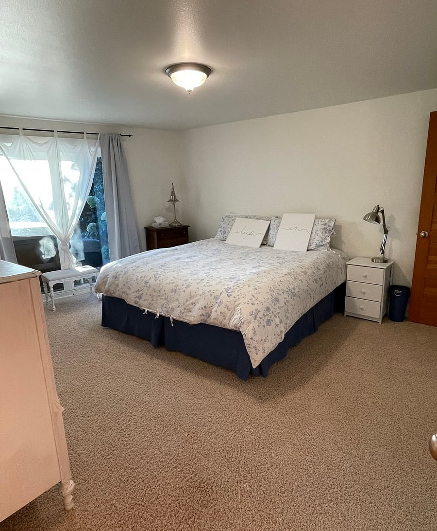 Lake view bedroom