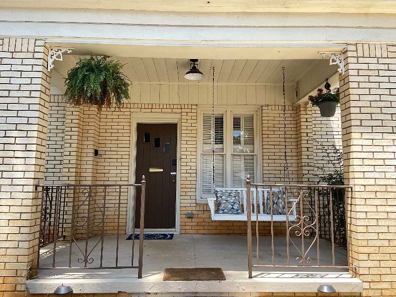 Front porch with swing