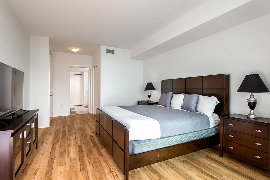 Master bedroom with ensuite bathroom