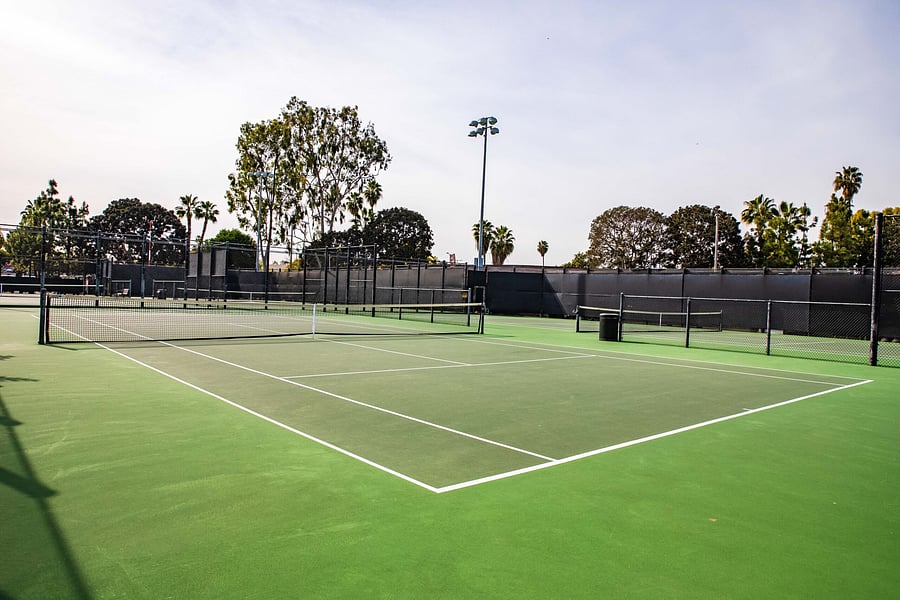Tennis court on site