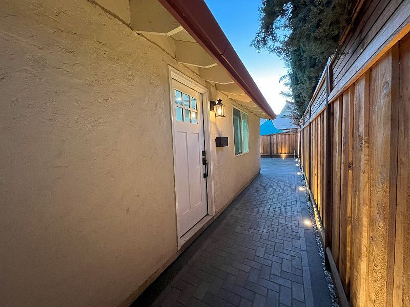 well lit walkway to your front door