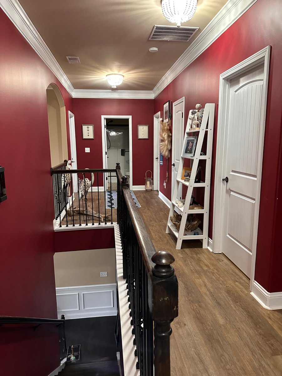 Upstairs Hallway Facing shard bath for bedrooms on each side