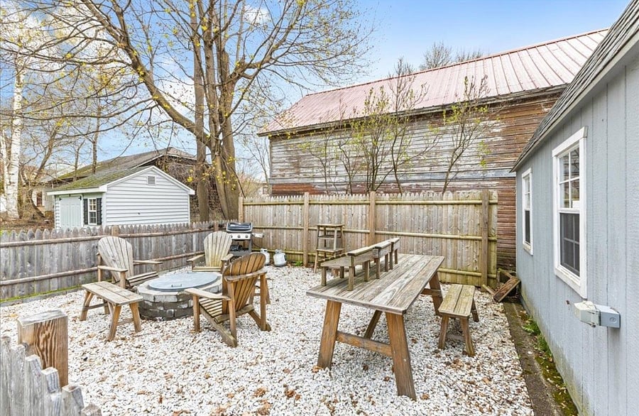 Shared firepit area for use during good weather
