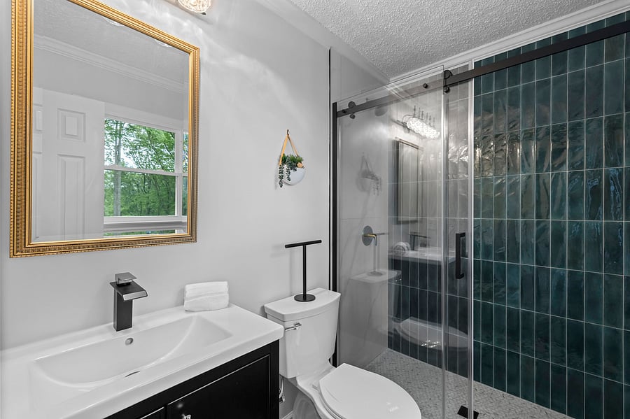 Upstairs master suite bathroom.