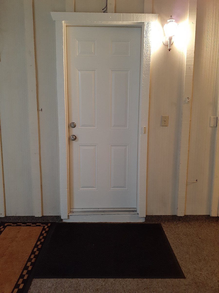 Private entrance from in the garage.