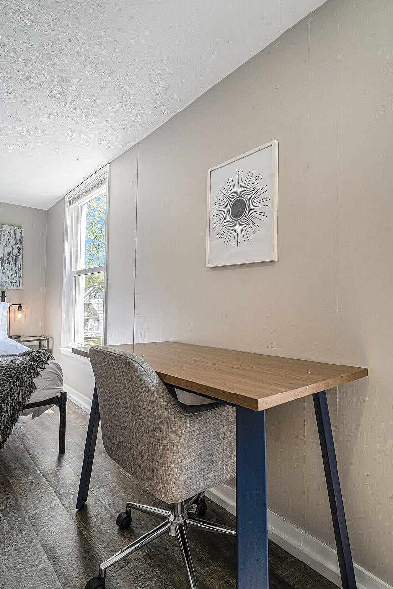 Workspace in the second bedroom.