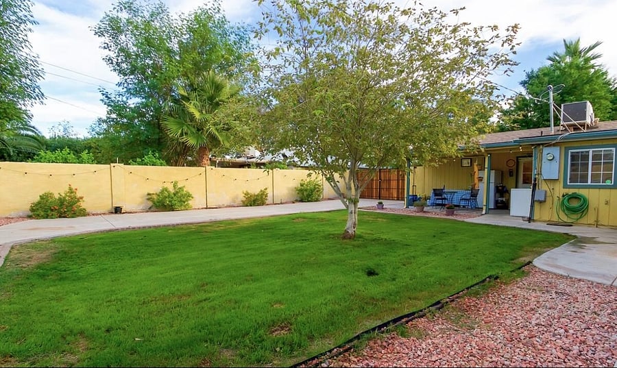 Spacious backyard