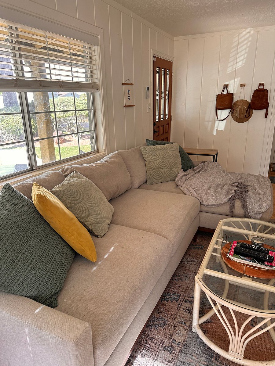 Comfortable couch to relax and unwind