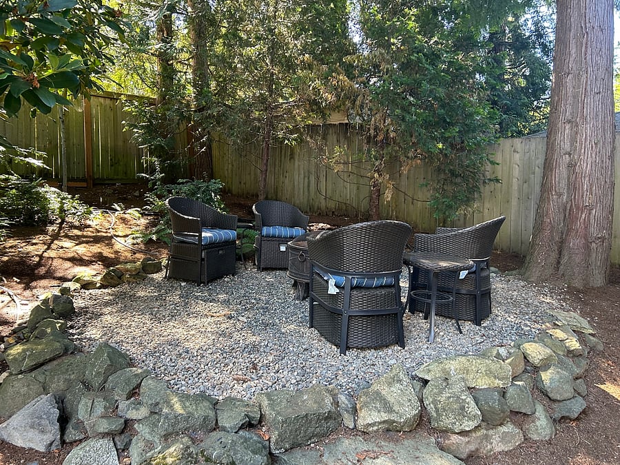 Seating area with firepit