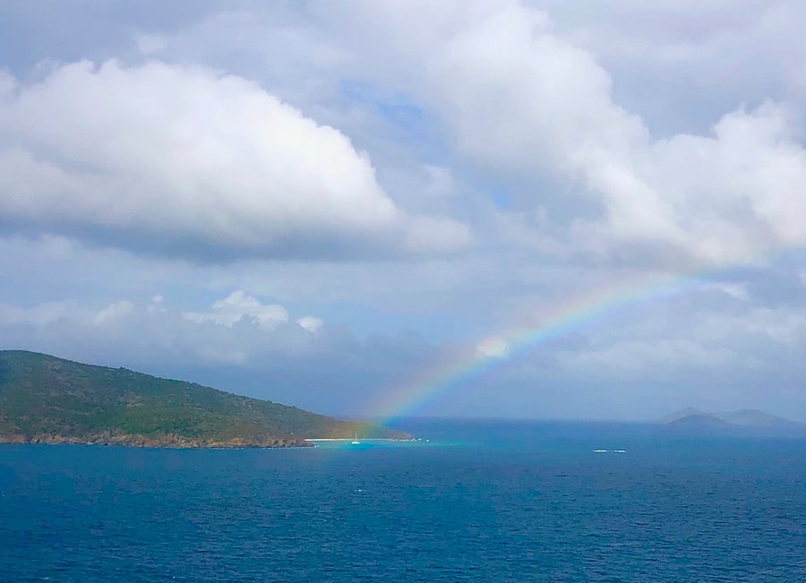 Seeing rainbows is quite commong here - welcome to paradise!