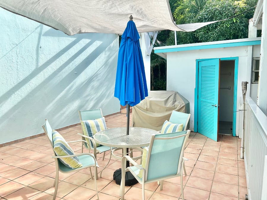 Private deck offers bonus 3rd full bathroom!