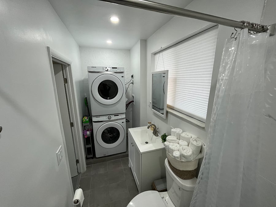 Full size front load washer and dryer!