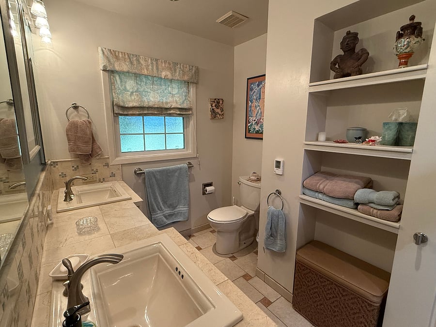 Master bath with walk-in shower. Optional, goes with 3rd bedroom.