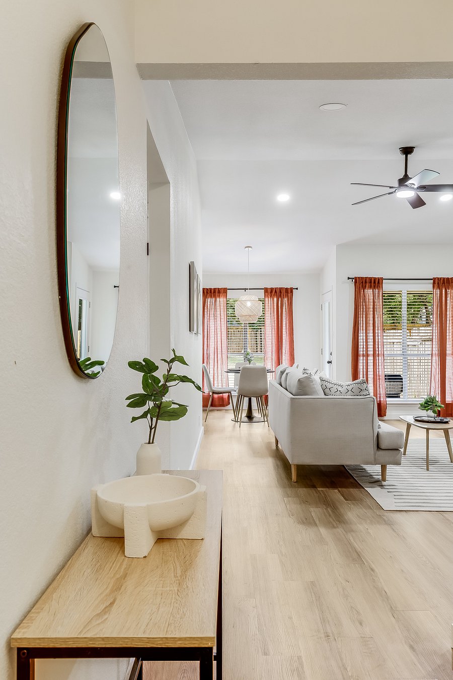 After a long shift at St. Davids (3 min) or a long day at the many tech offices within a 10-minute drive (Apple, IBM, Samsung, DELL) relax in our Japandi-inspired home. Work from home is also an option with the hi-speed Google Fiber WiFi.