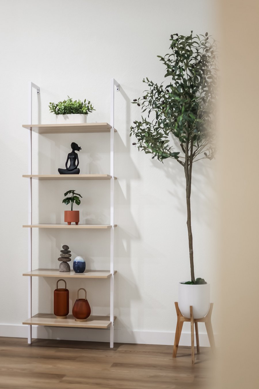 Tasteful decorations adorn this beautiful home.