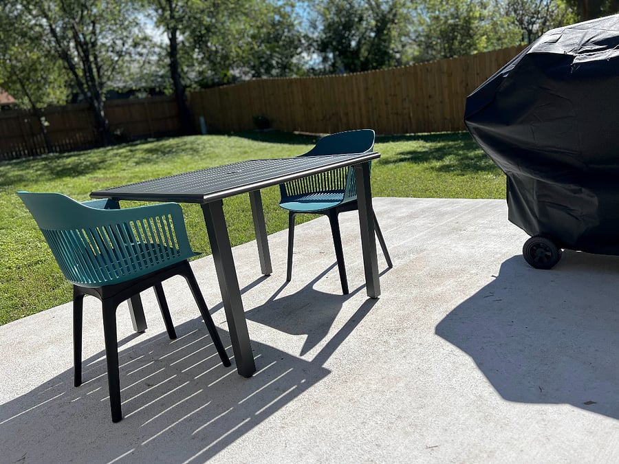Enjoy our spacious fenced backyard in our newly added outdoor furniture with umbrella or cook using our new gas propane grill. Plenty of space for your furry family member to roam.