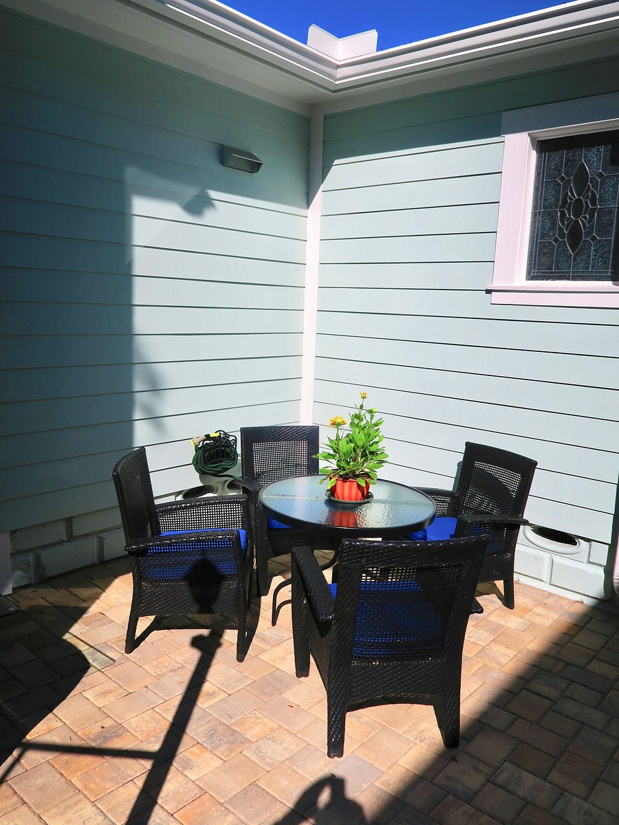 Outdoor patio dining area