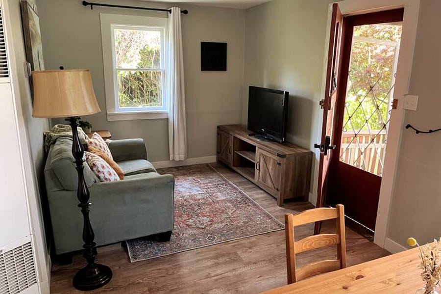 Dining and living room area.