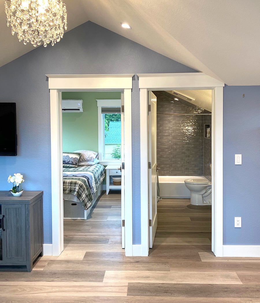 Access to bedroom and bathroom