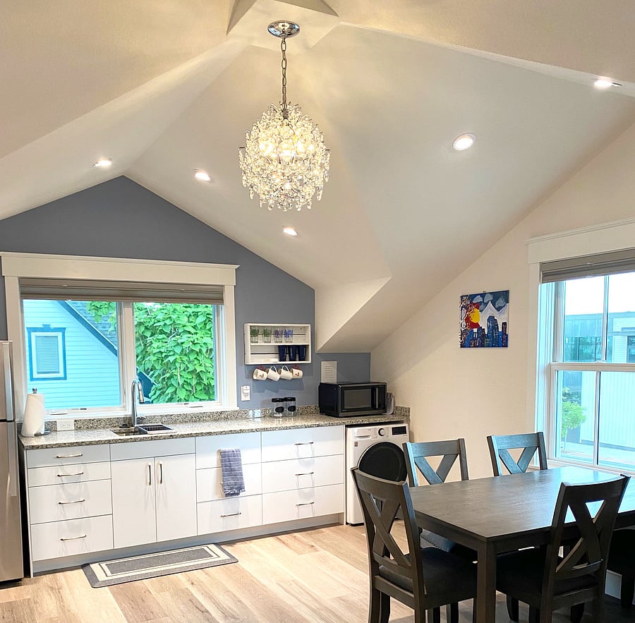 Dining room + kitchen