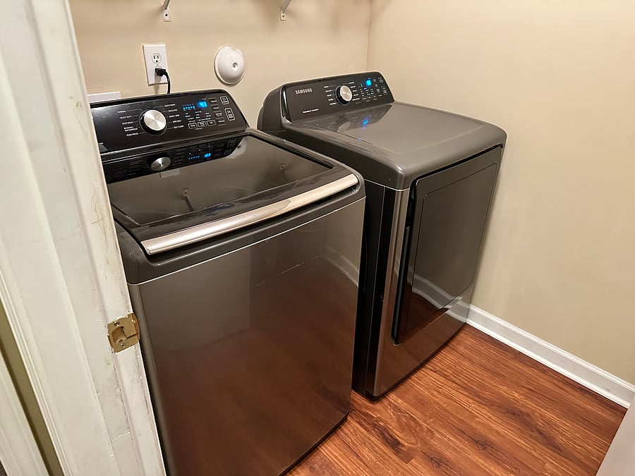 Washer and dryer.
