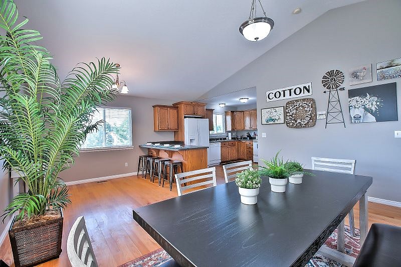 Large kitchen and dining area.  Great place to gather!