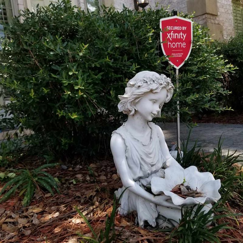 Shady garden spots with home alerts.