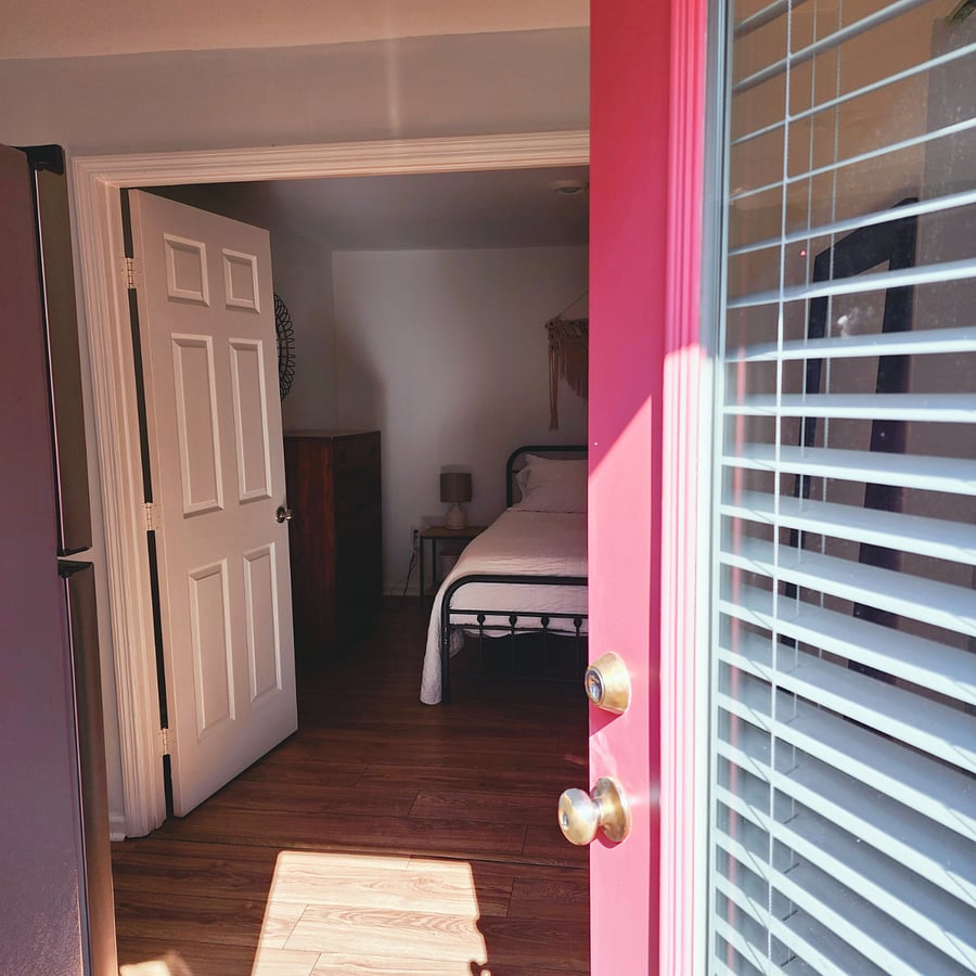 Primary bedroom - has a dresser and a closet
