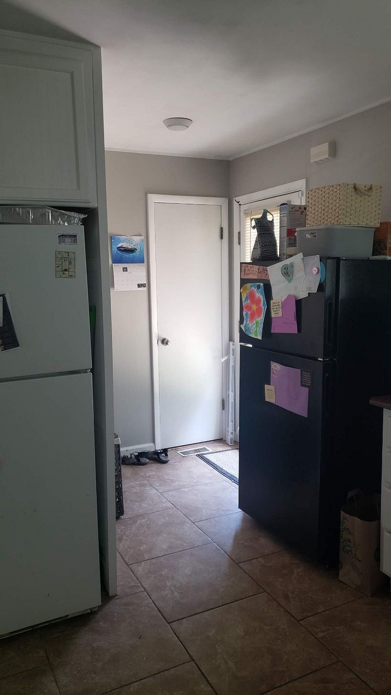 Your private, full size fridge and back door.